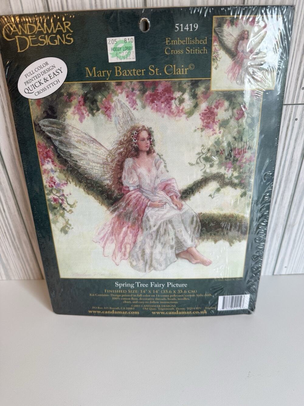 Candamar Designs SPRING TREE FAIRY PICTURE Embellished Cross Stitch NEW Sealed